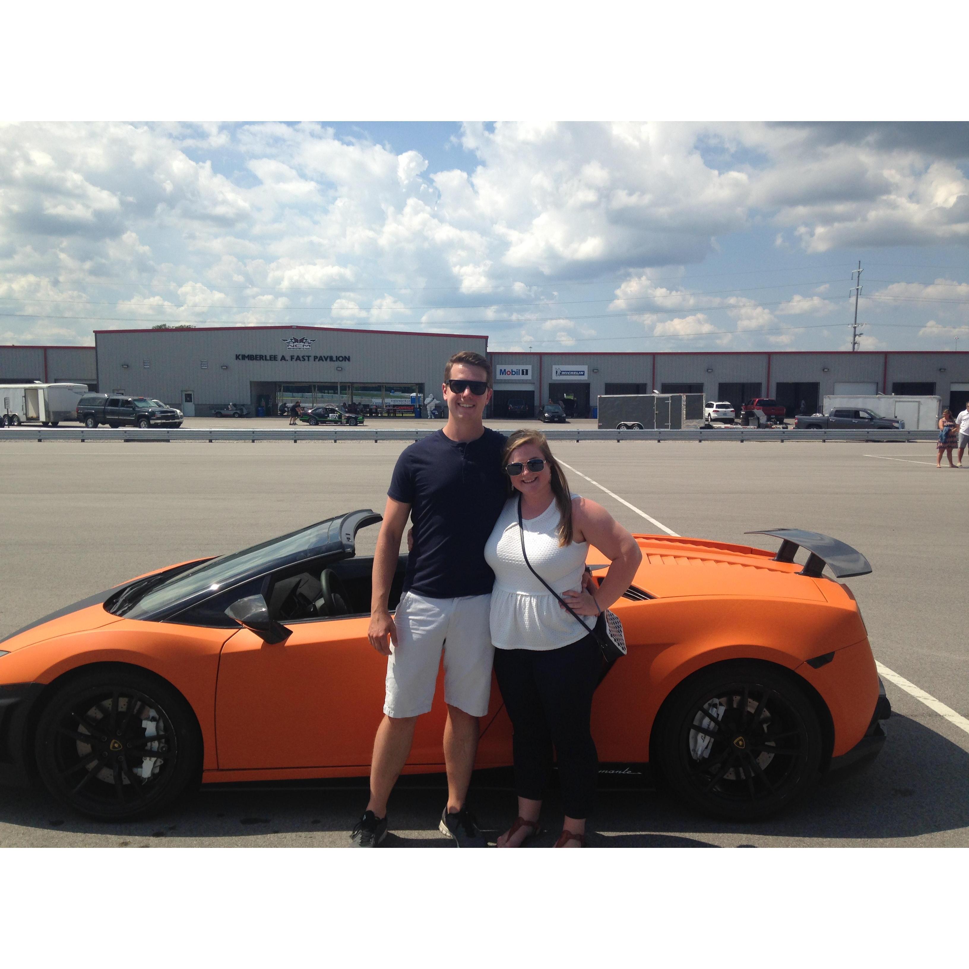 Walker's birthday present: driving a Lamborghini, 2017!