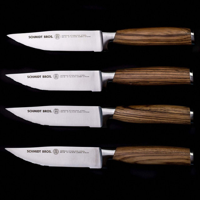 Schmidt Brothers® Cutlery Zebra Wood 4-Pc. Jumbo Steak Knife Set