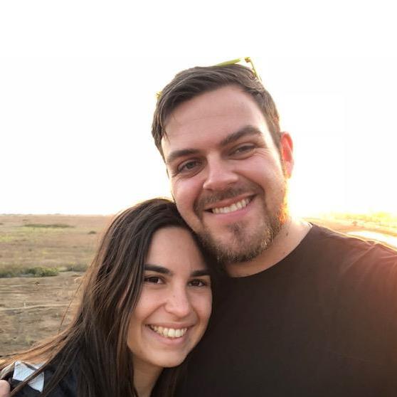 Our first photo together in April 2018.