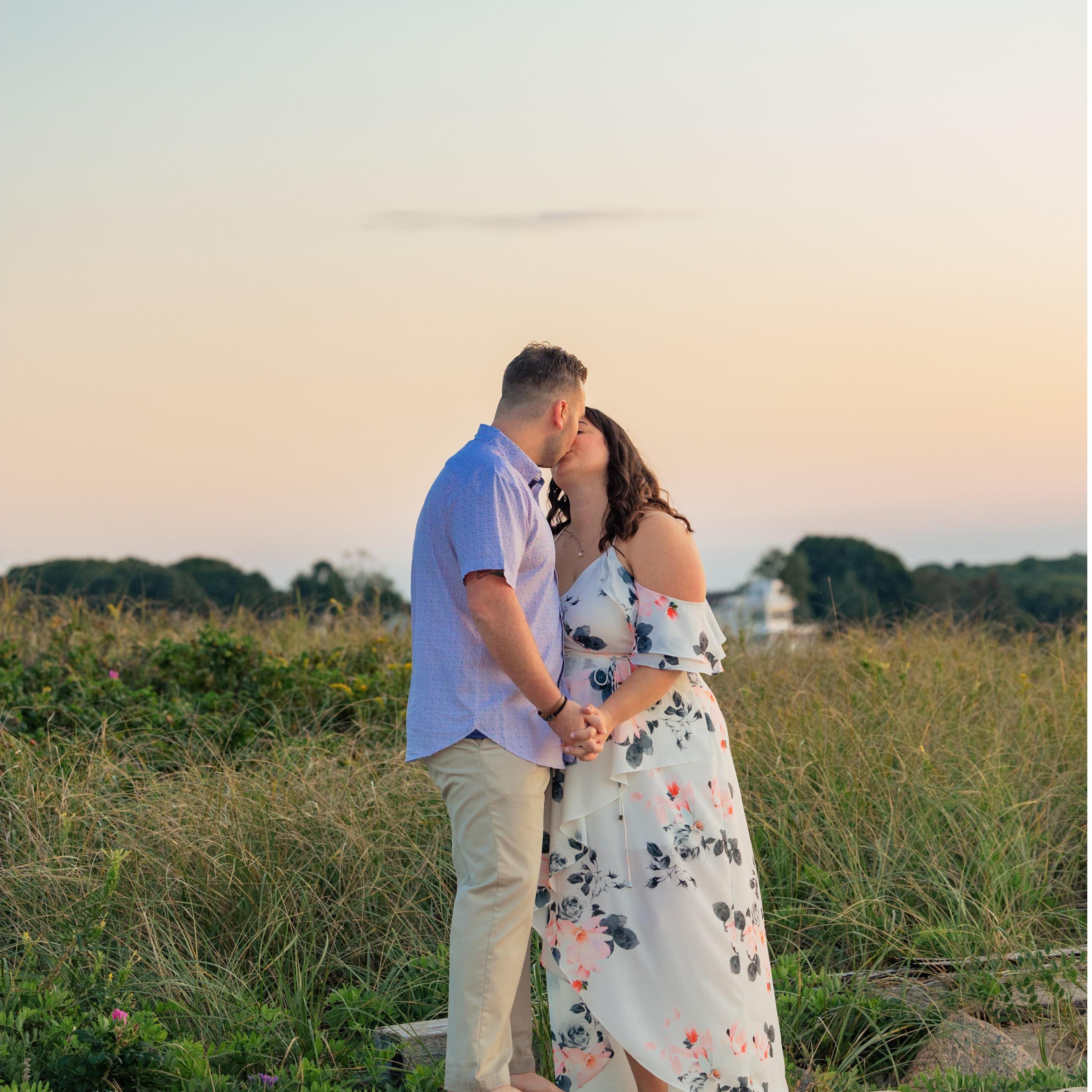 On one of our first dates together, we had a fire in Trevor's backyard. As we were looking up at the sky, talking and getting to know each other more, we saw a shooting star!
