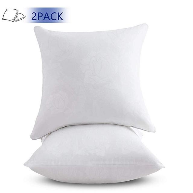 Emolli 18 x 18 Pillow Inserts Set of 2, Throw Pillow Inserts Premium Stuffer Down Alternative,Super Soft Microfiber Filled Decorative Pillow Cushion
