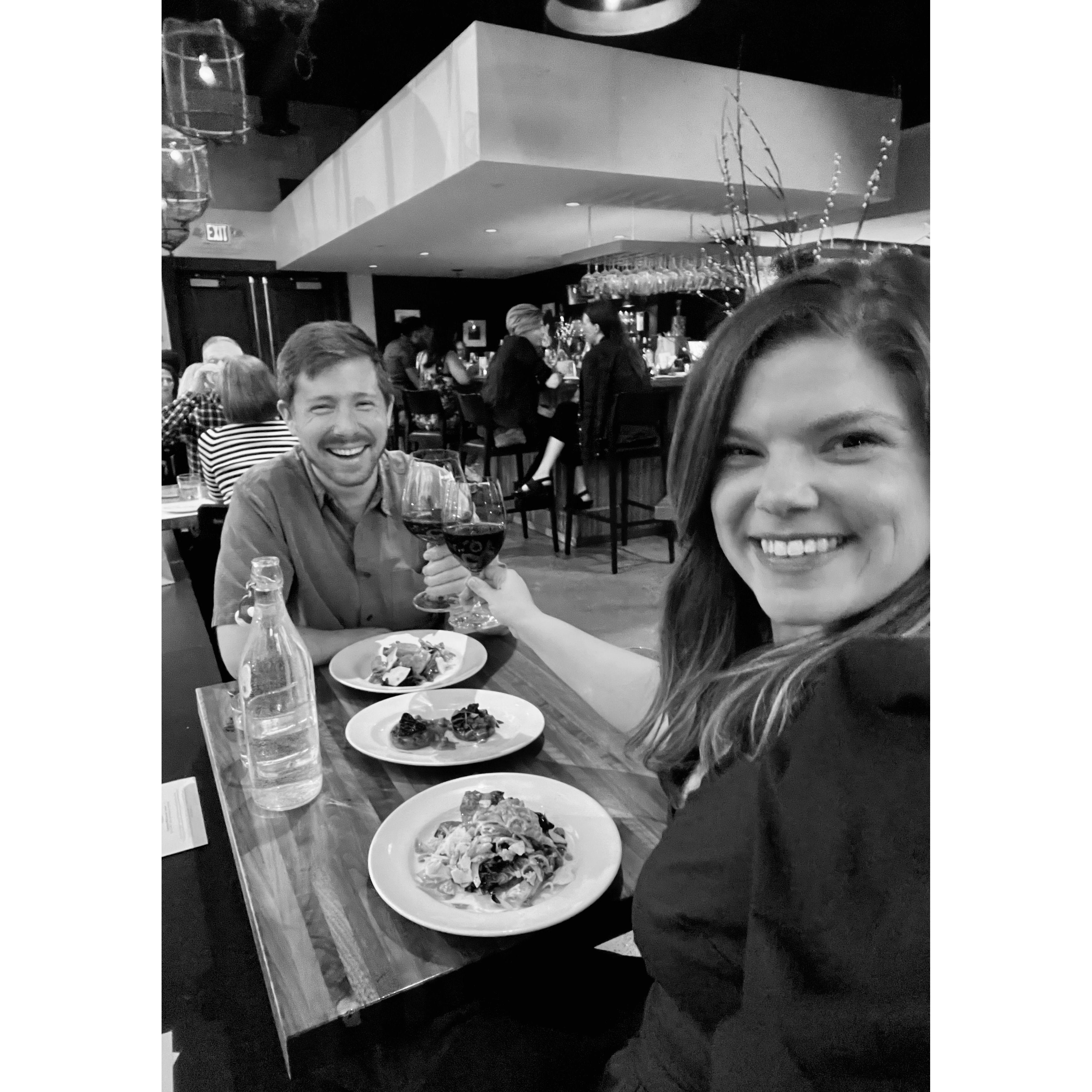 Kelly's birthday dinner at Alma
