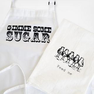 Gimme Some Sugar Apron & Feed Me Kitchen Towel Set