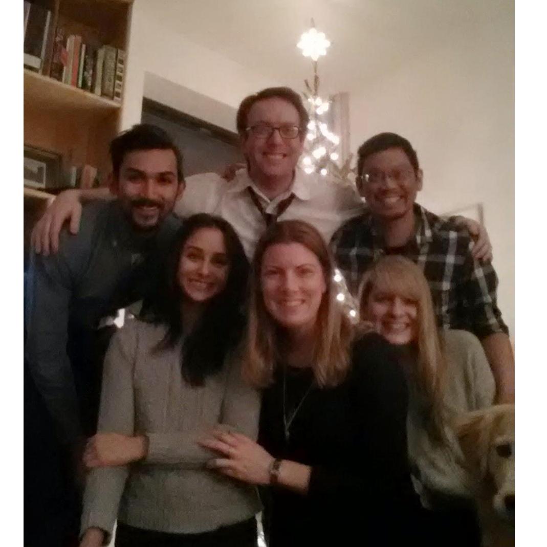 A very blurry photo but a special first Christmas together with dear friends!