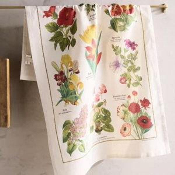 Language of Flowers Dish Towel