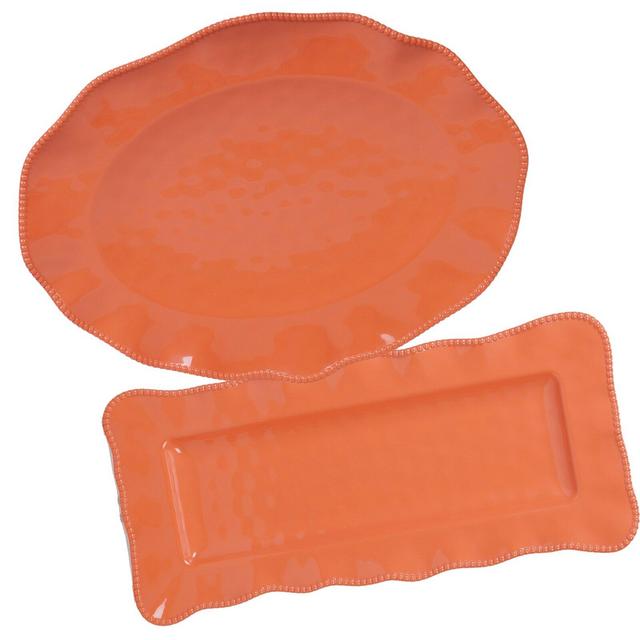 Lamont 2 Piece Melamine Platter Set