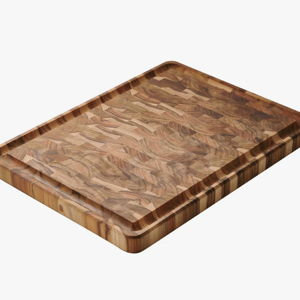 Tramontina 17.75 in x 13.5 in Teak Wood End-Grain Chopping Board