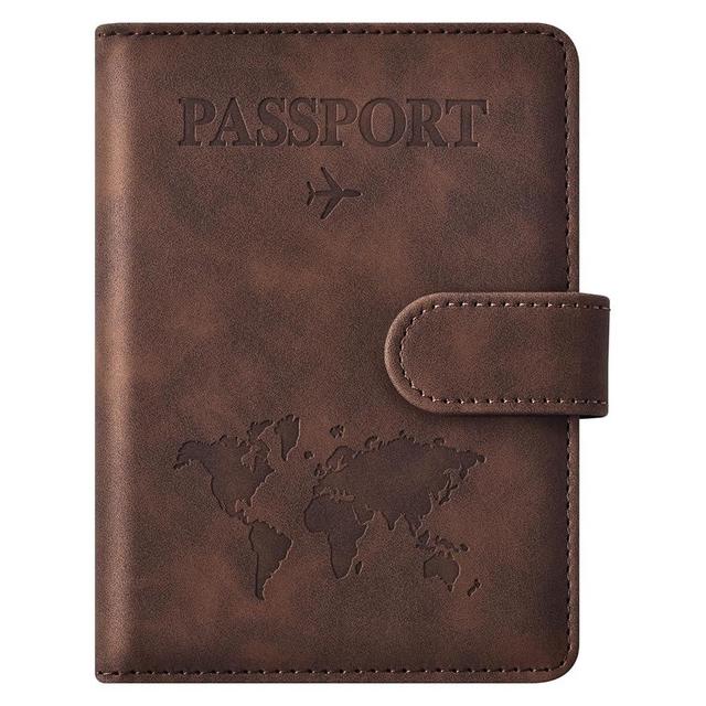 Eoehro Passport Holder for Travel Essentials, Passport Wallet Cover Case for Travel Must Haves Accessories,Passport Book Holders for Women and Men(coffee)