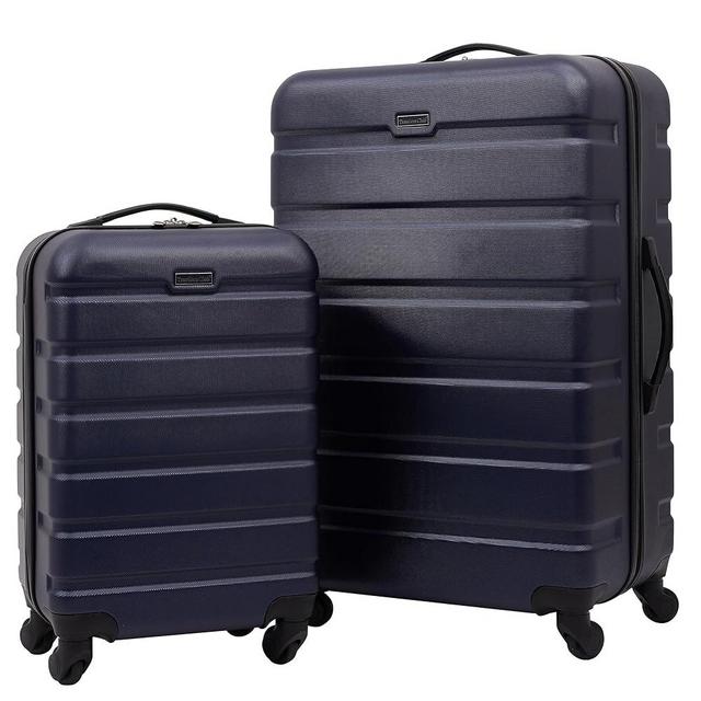 Travelers Club Harper Luggage, Blue, 2 Piece Set