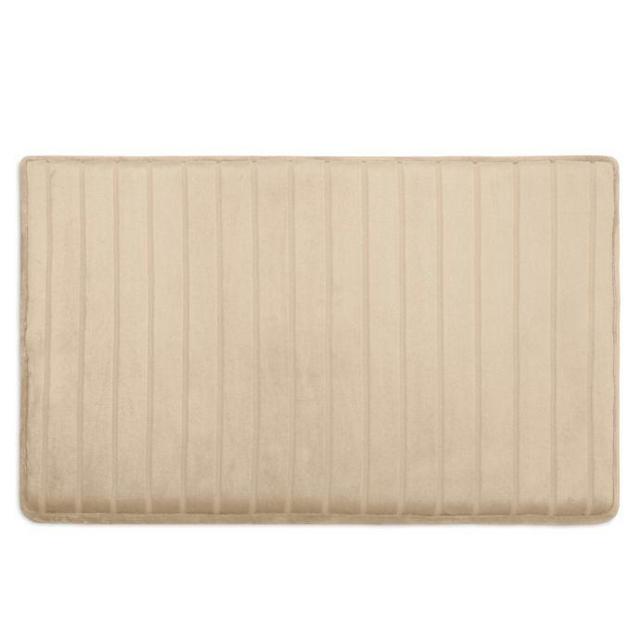 Micro Plush 21" x 34" Memory Foam Bath Mat in Canvas