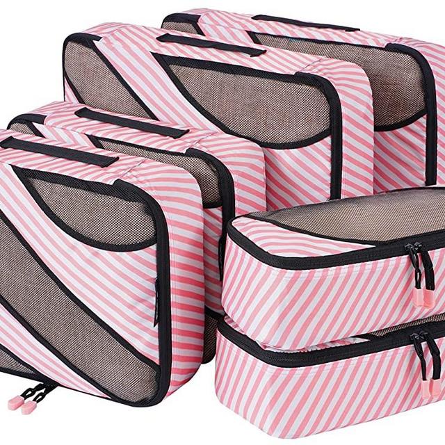 BAGAIL 6 Set Packing Cubes,3 Various Sizes Travel Luggage Packing Organizers