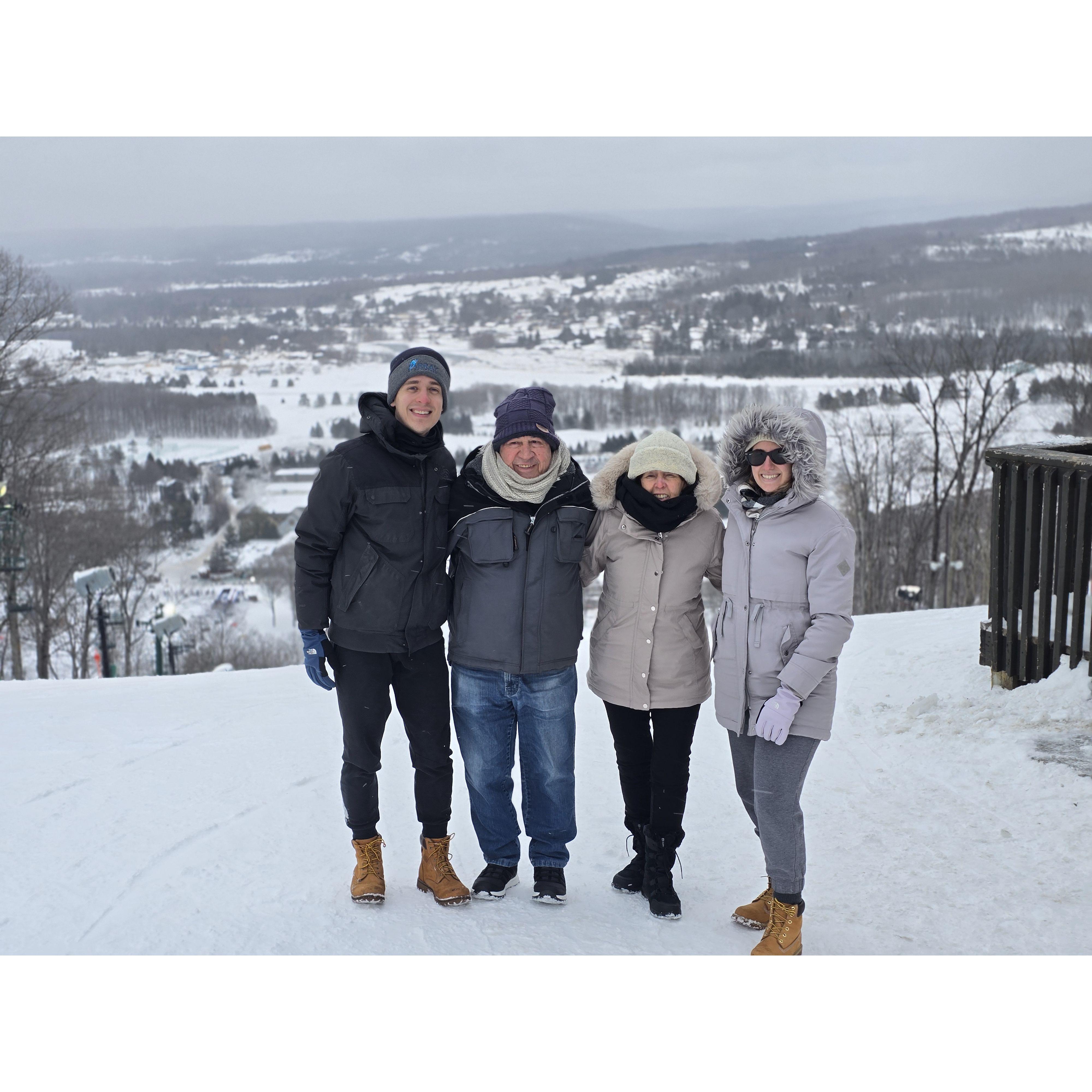 February 2024 - Introducing Pedro's grandparents to snow!
