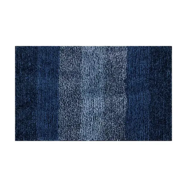 Fashion Ombre Stripe 20" x 33" Bath Rug in Navy