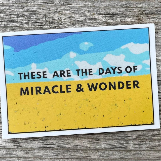 These are the days of miracle & wonder - 4” - Free domestic shipping - waterproof vinyl - Paul Simon