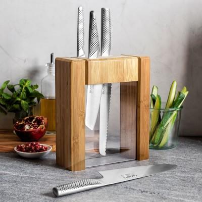 Global Classic 5-Piece Teikoku Knife Acrylic Block Set