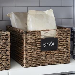 MEDIUM- Mocha Water Hyacinth Storage Bins with Handles
