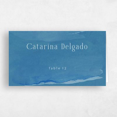 Cobalt, Blue Wedding Place Card - Balla
