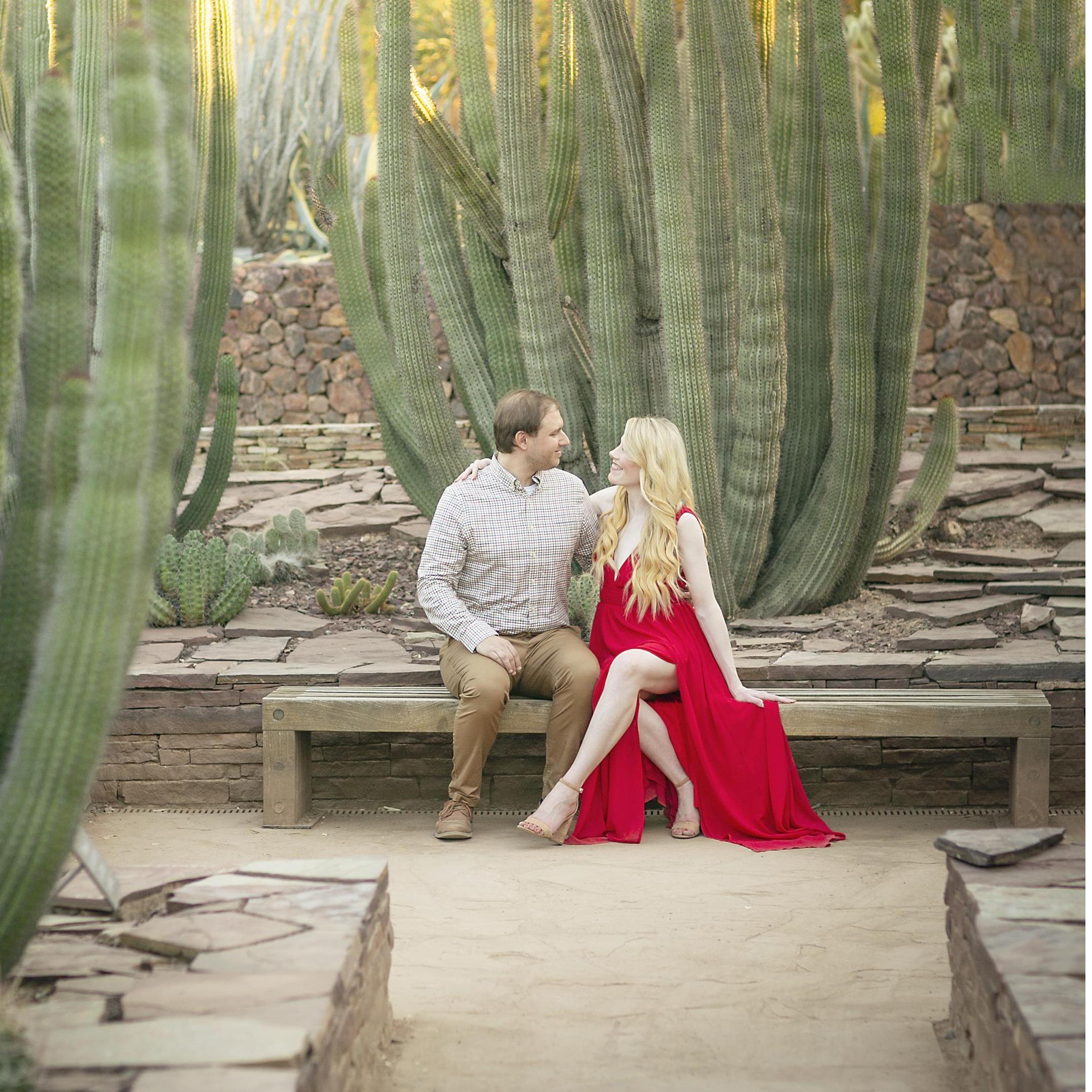 Engagement Photos at the Desert Botanical Garden in Phoenix, AZ