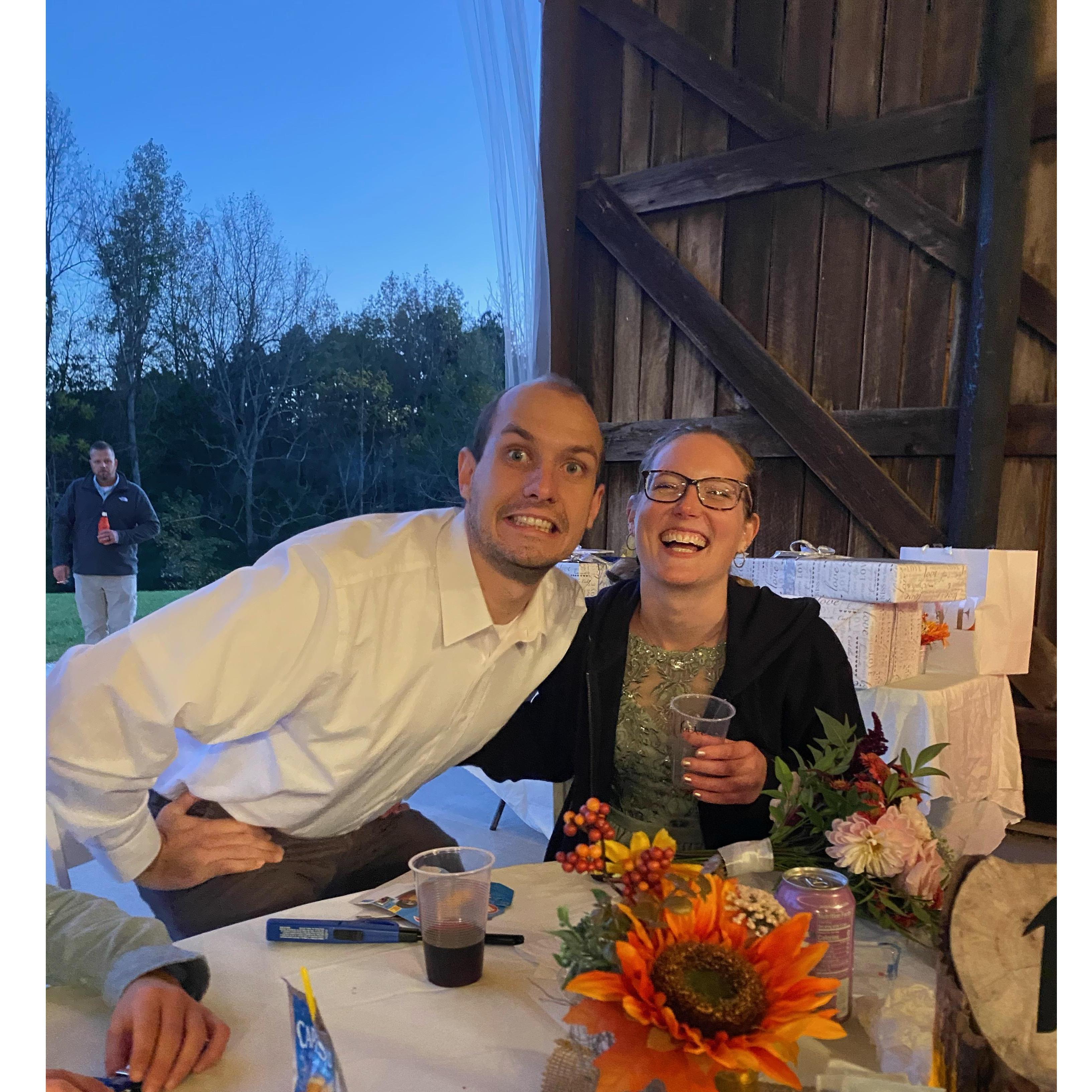 Us at Shanna and Dawson's wedding Oct 2020