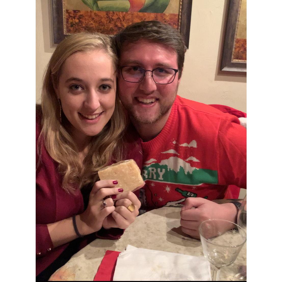 Josh becoming a Rackow by participating in the Cheese Draft. Soon he will be making cheesy puns and really fit in!
