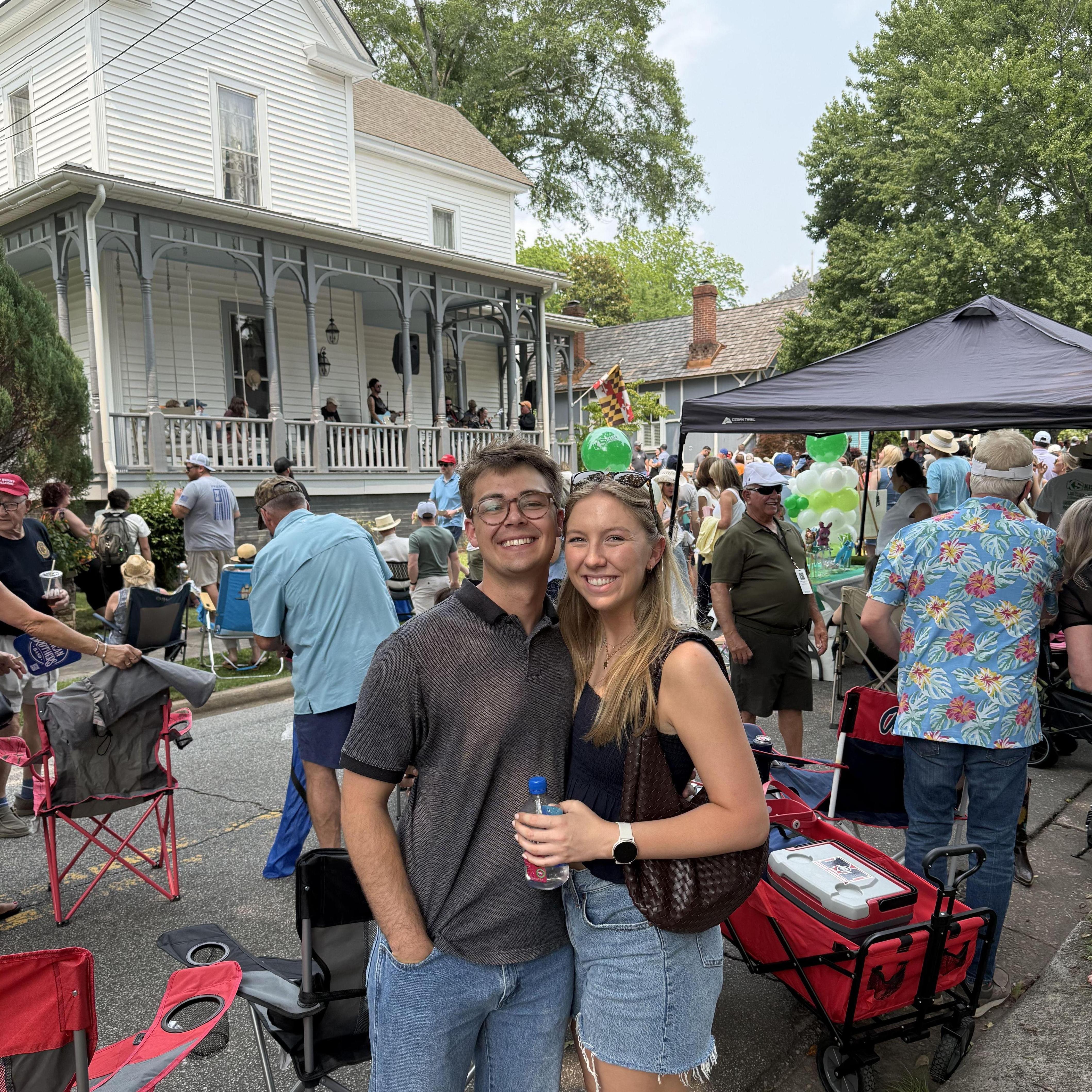 the day we got engaged :) at newnan porch fest