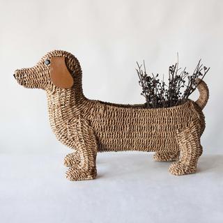 Handwoven Dog-Shaped Basket