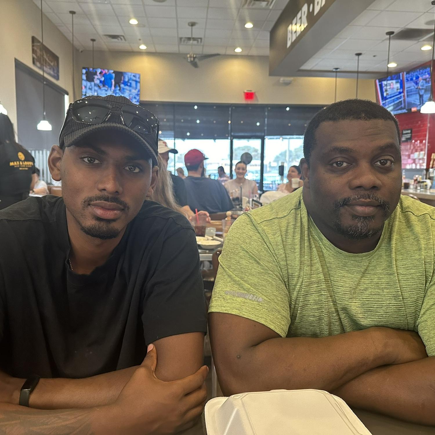 Elijah and Papa Ingram. Don’t they look alike?