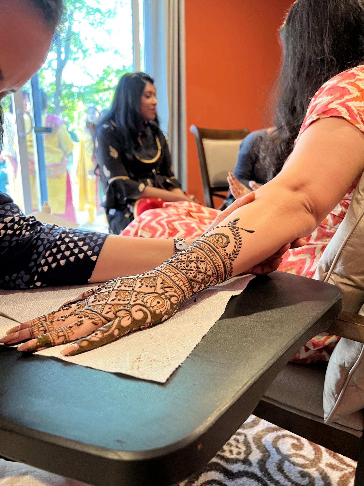 Apurva’s Mehendi - left hand - back