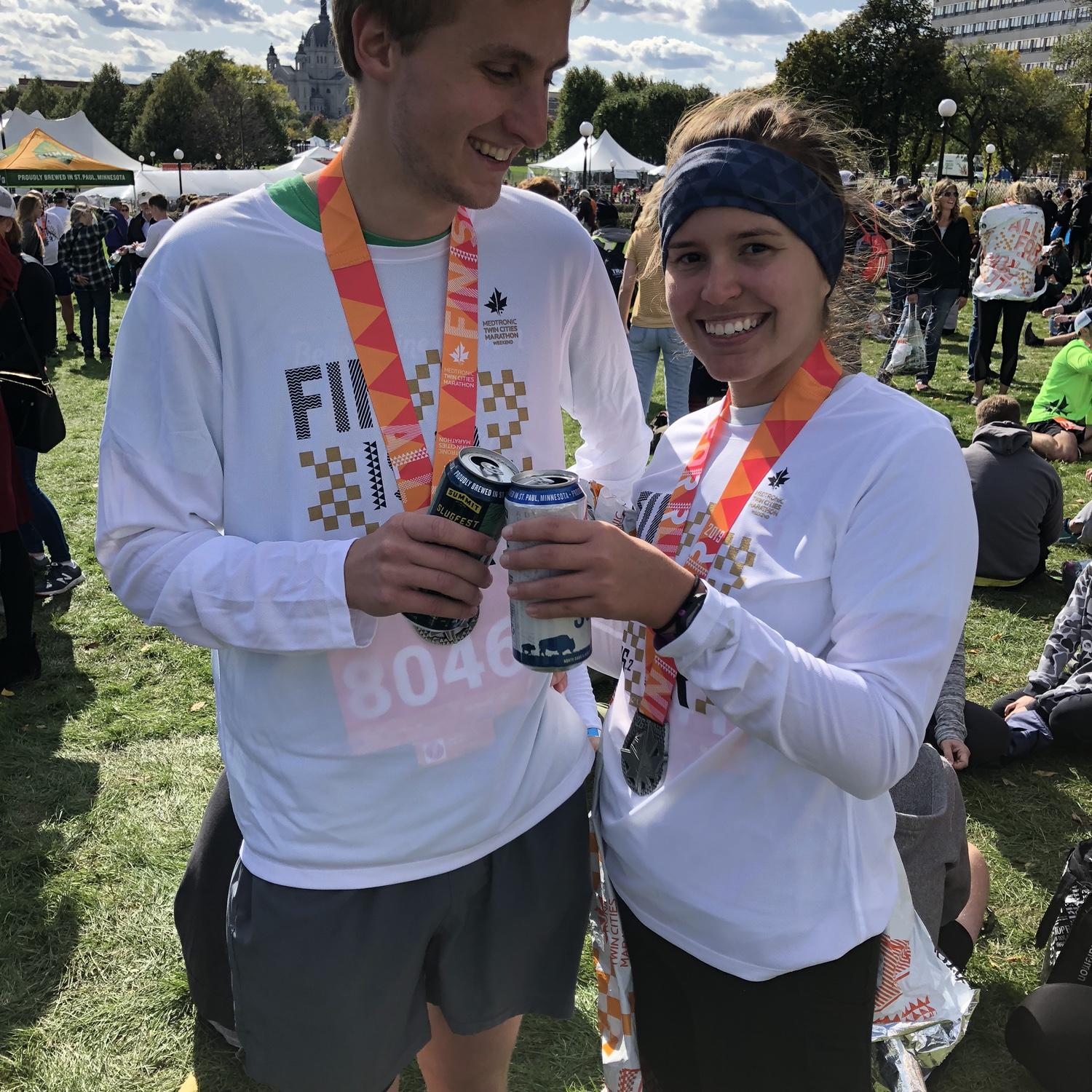 We love challenging each other and ourselves (this marathon really hurt btw)