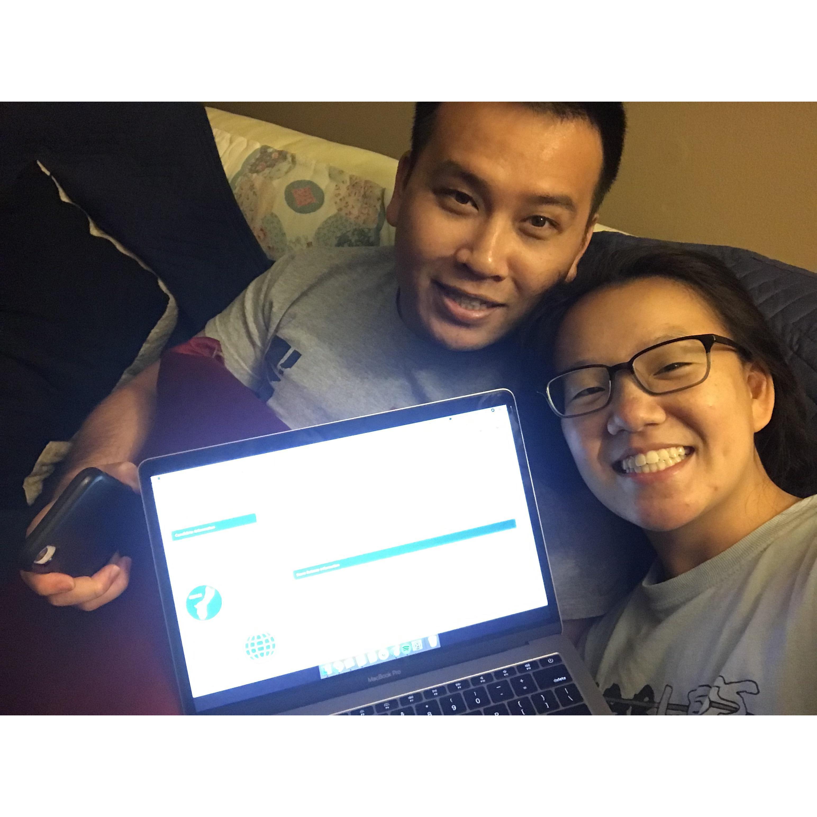 2019 - The moment we found out Dan passed all 4 parts of his CPA exam!! If you need your taxes done, I know a guy ;)