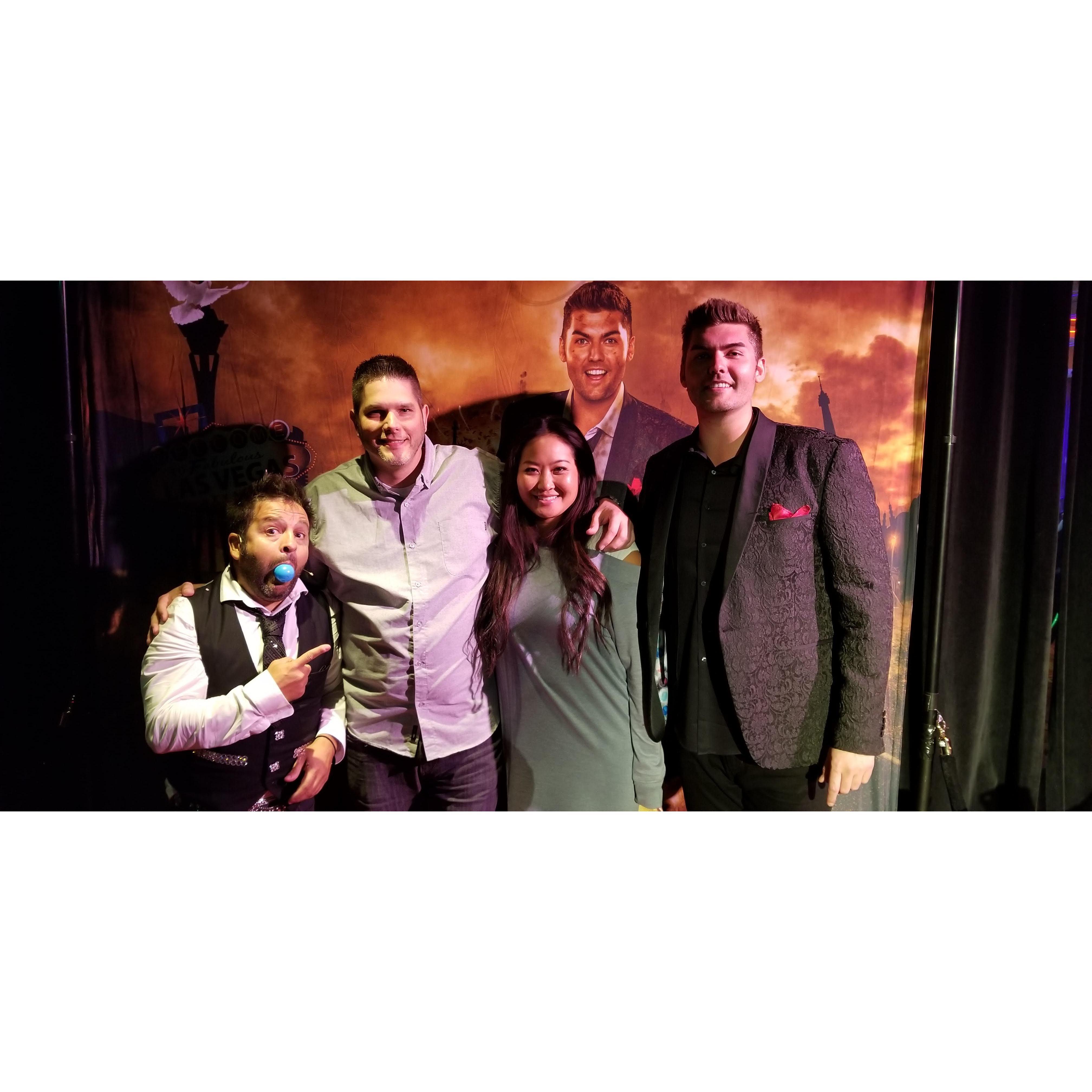 Vegas Comedy/Magic Show, met up with friends Juline and Phil for dinner and saw this funny show.