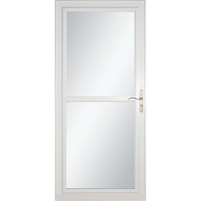 LARSON Tradewinds Selection 36-in x 81-in White Full-view Aluminum Storm Door with Handle Included