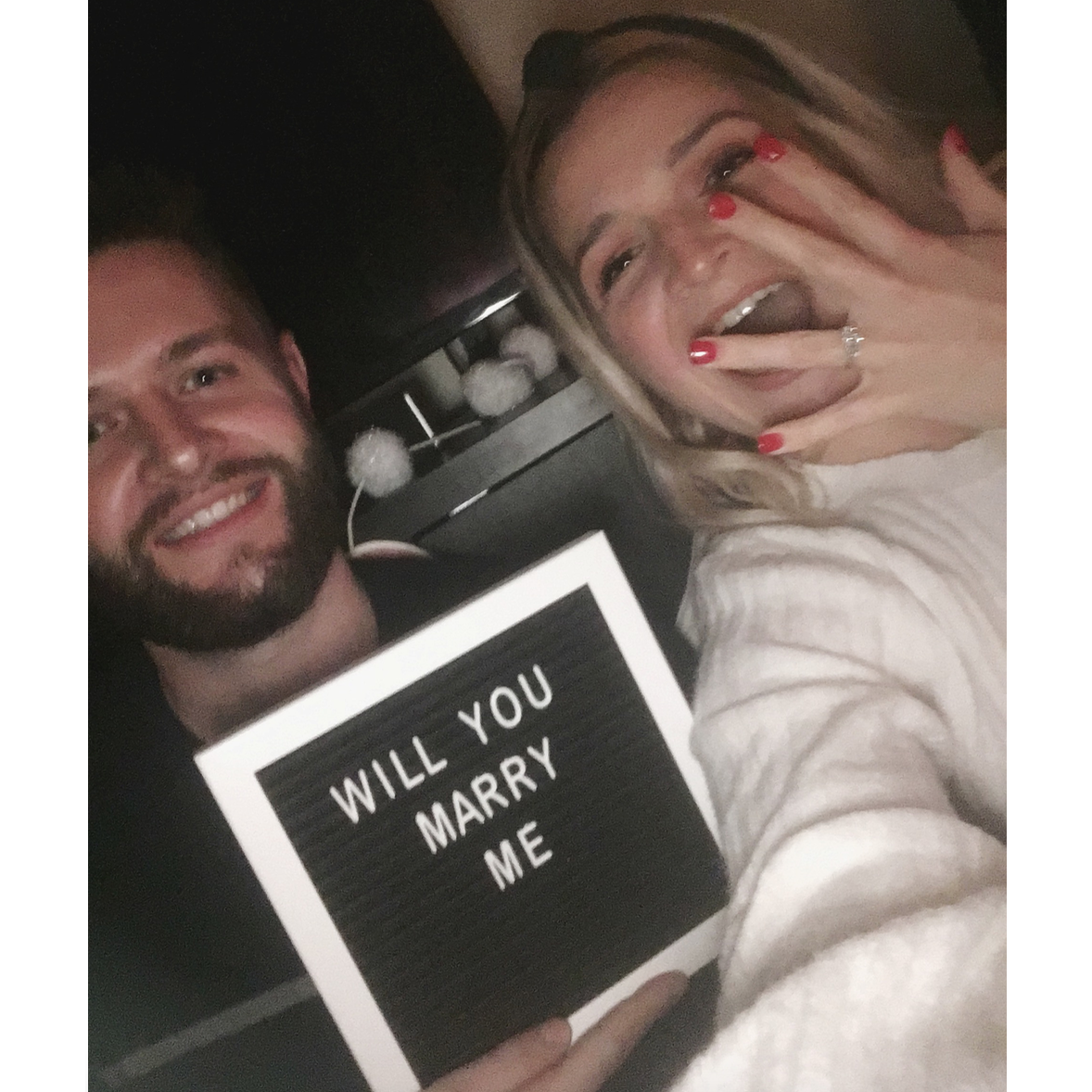 How he popped the question!