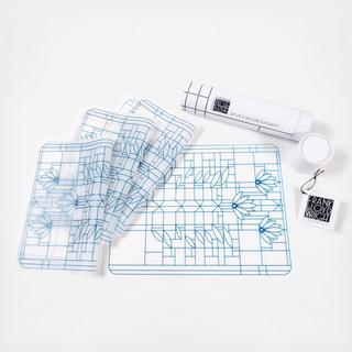 Frank Lloyd Wright Silicone Waterlilies Placemat, Set of 4
