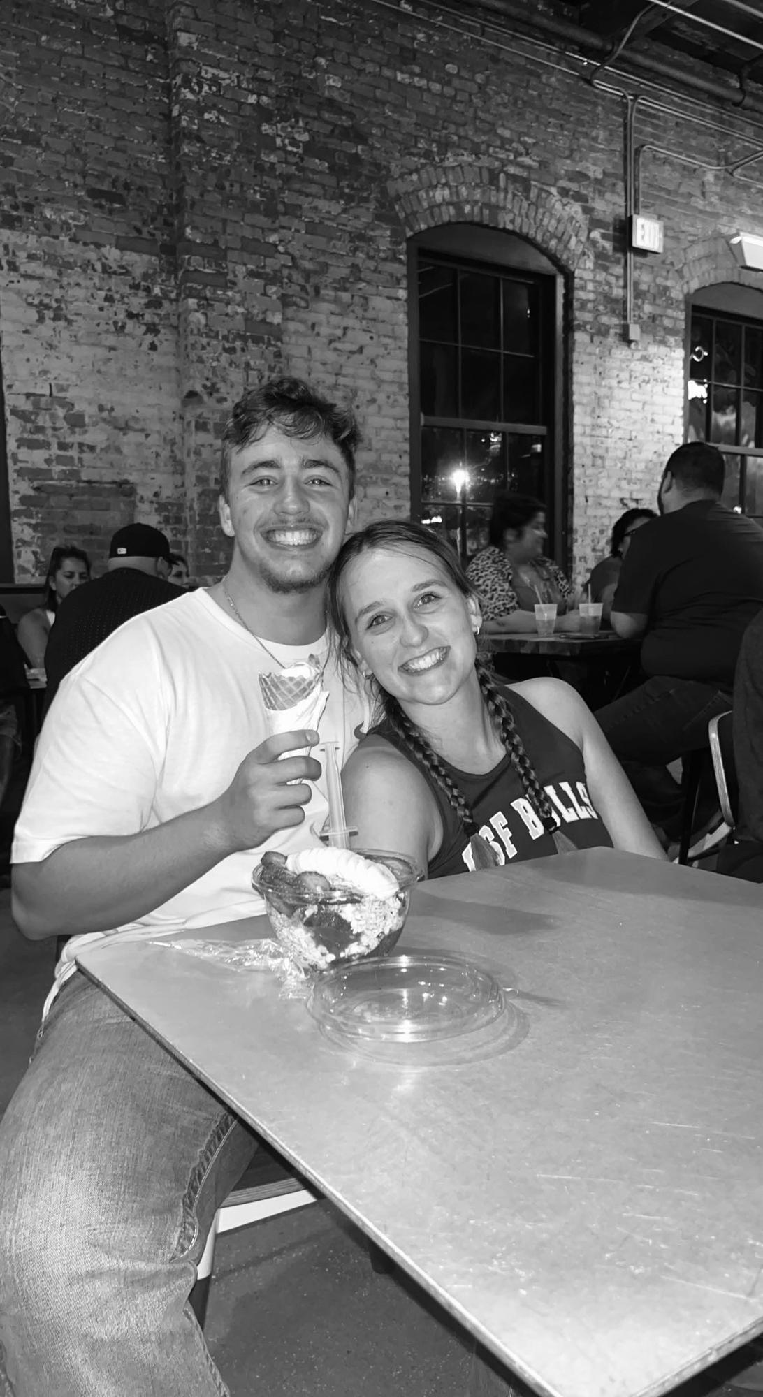 Kalyn surprised Brandt in Florida the weekend after his birthday. The Vaughns came to Tampa and we went to the USF football game, then got Brandt's favorite ice cream afterward!