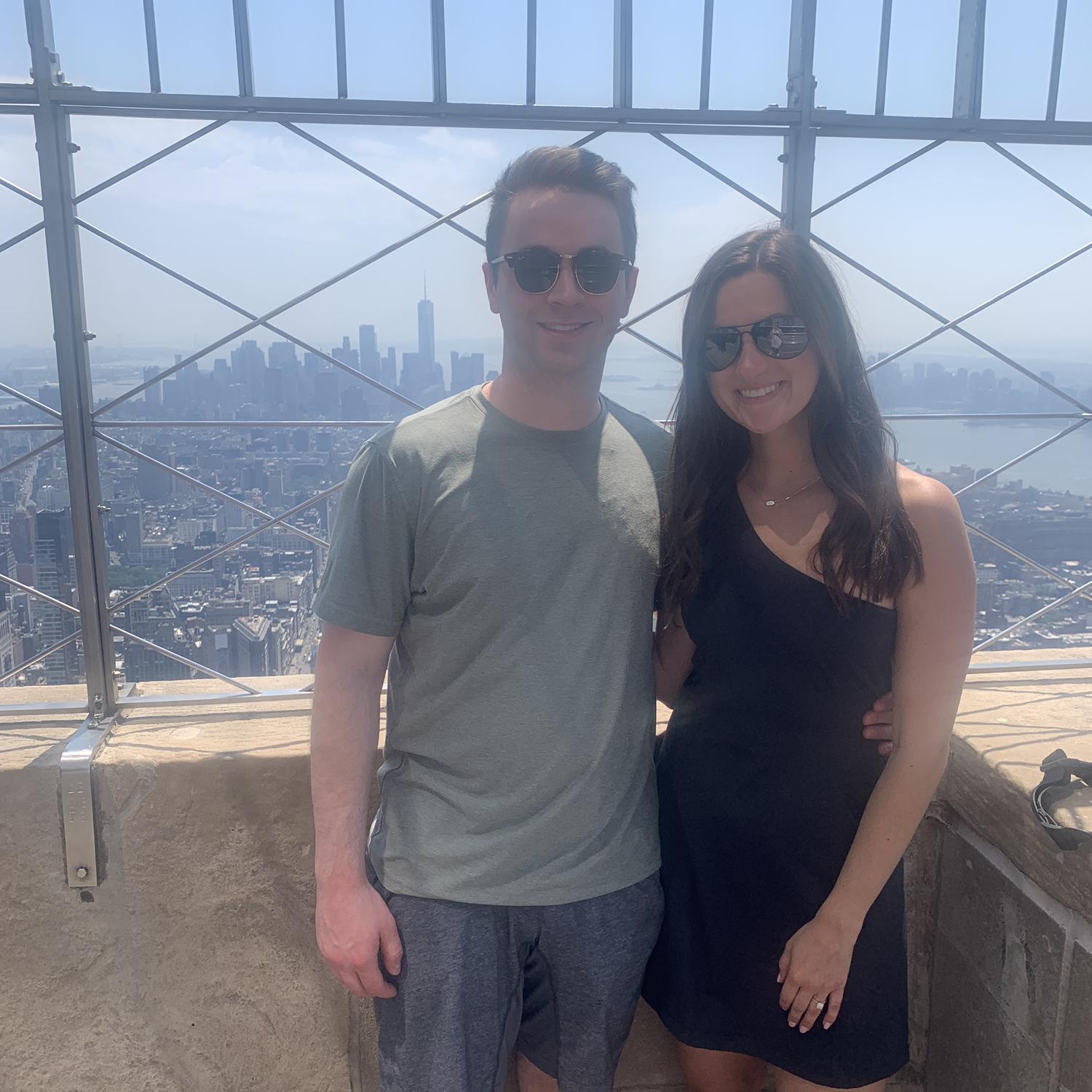 Visiting Michaela in New York City at the top of the Empire State Building!