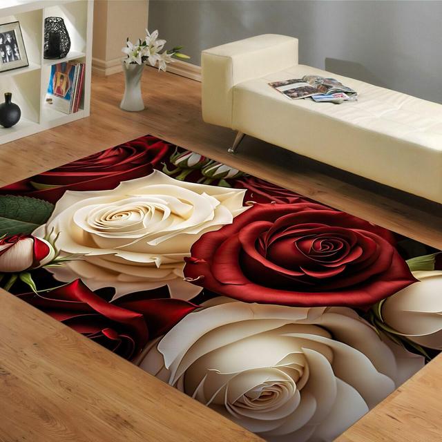 Beautiful bouquet many color roses Rug, Valentine love wedding Rug, Colorful abstract Rose Rug, Rose bouquet rug, Rose Carpet, Roses Carpet