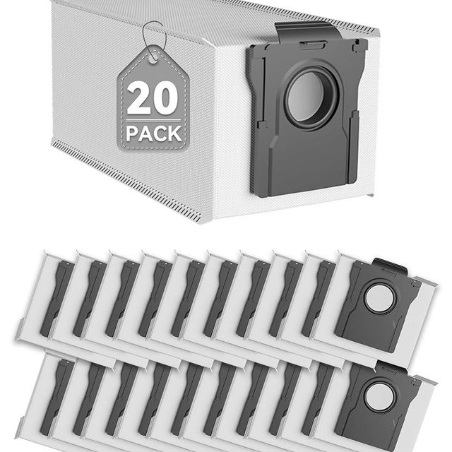 Ezzomy 20Pcs Dust Bags Replacement for Ezzomy DXC1200 Touchless Automatic Vacuum Dustpan, 2.9L Large Capacity Disposable Vacuum Bags