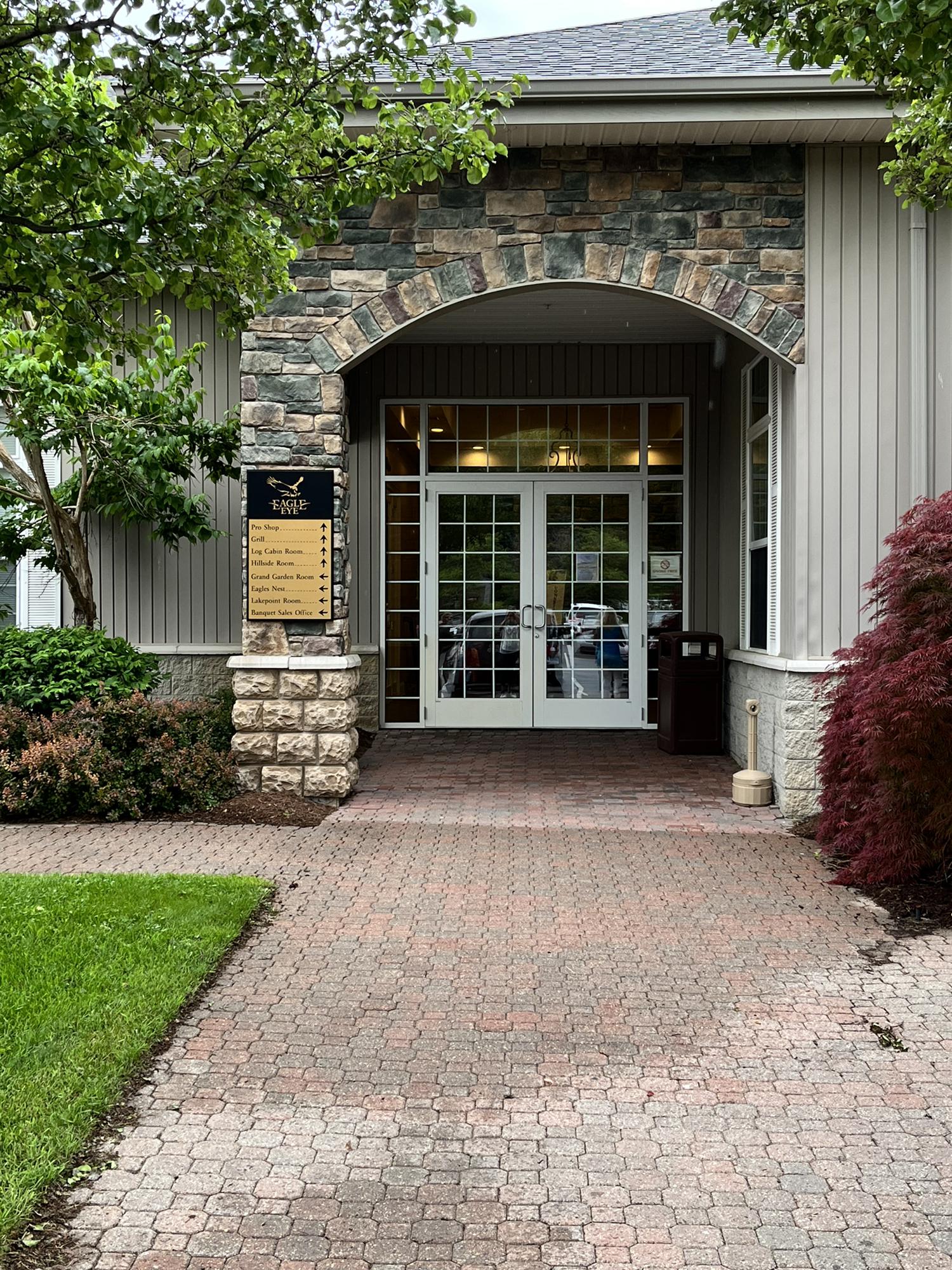 Reception entrance *use this entrance, not the large entrance*