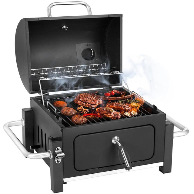 Kendane Portable Charcoal Grill with 314 Square Inch Cooking Area,Compact Tabletop Charcoal Grill with Warming Rack,Small BBQ Grill with Charcoal Tray for Outdoor Camping, Picnic