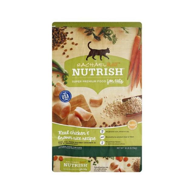 Rachael Ray Nutrish Real Chicken & Brown Rice Recipe Adult Premium Dry Cat Food - 14lbs