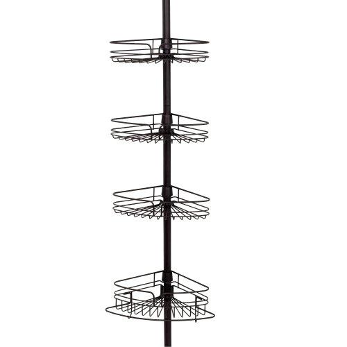 Zenna Home 2132HB, Tension Corner Pole Caddy, Oil Rubbed Bronze