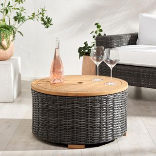 Anguilla Wicker Storage Outdoor Coffee Table
