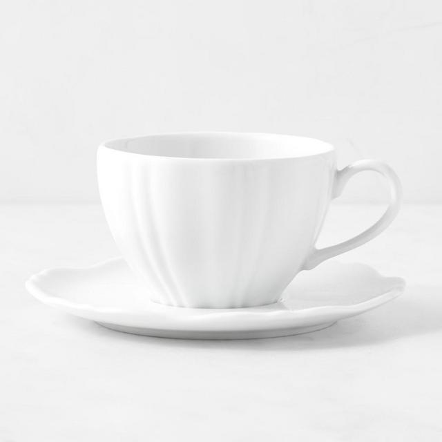 Pillivuyt Chantal Porcelain Cup & Saucer, Set of 4