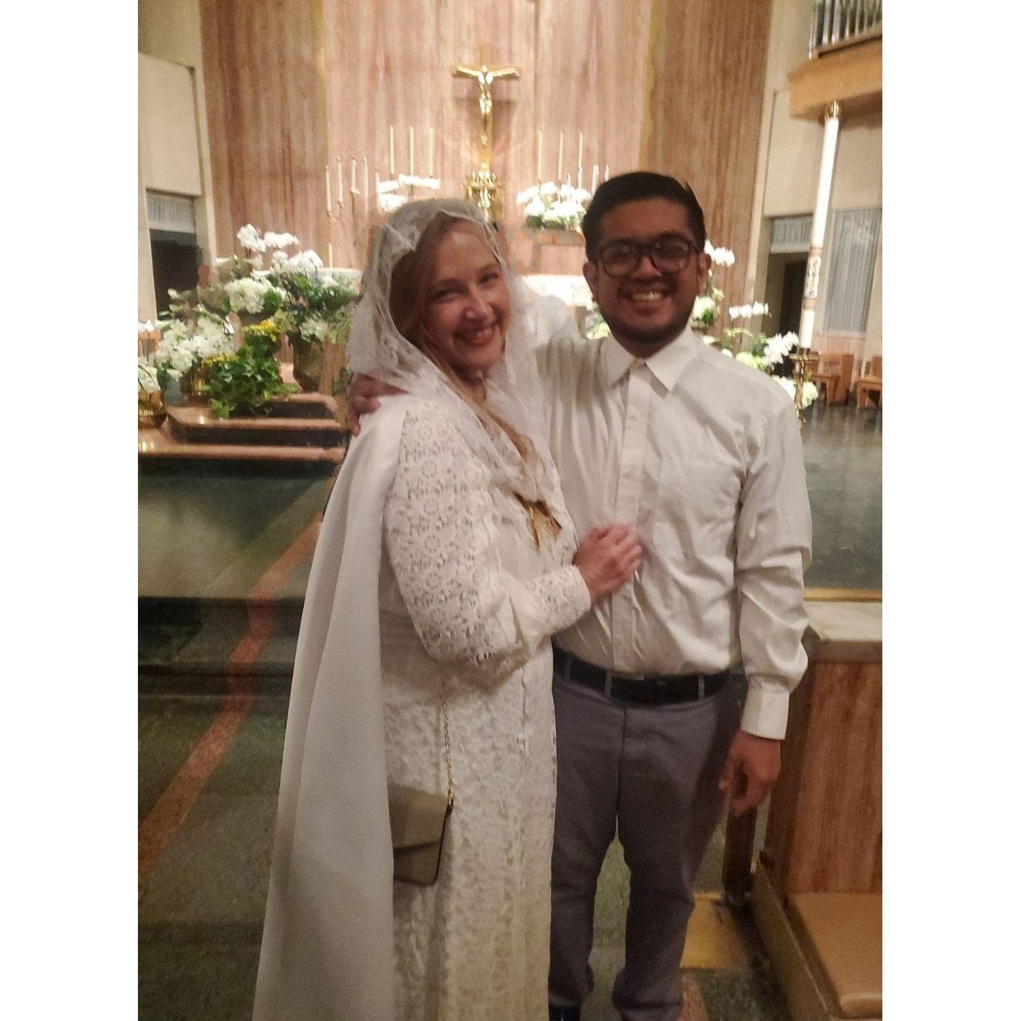 At Ariel's baptism and confirmation