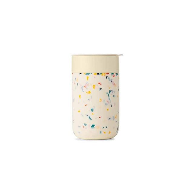 W&P WP-PMCL-TZCM Porter Ceramic Mug w/Protective Silicone Sleeve, Terrazzo Cream 16 Ounces | On-The-Go | Reusable Cup for Coffee or Tea | Portable