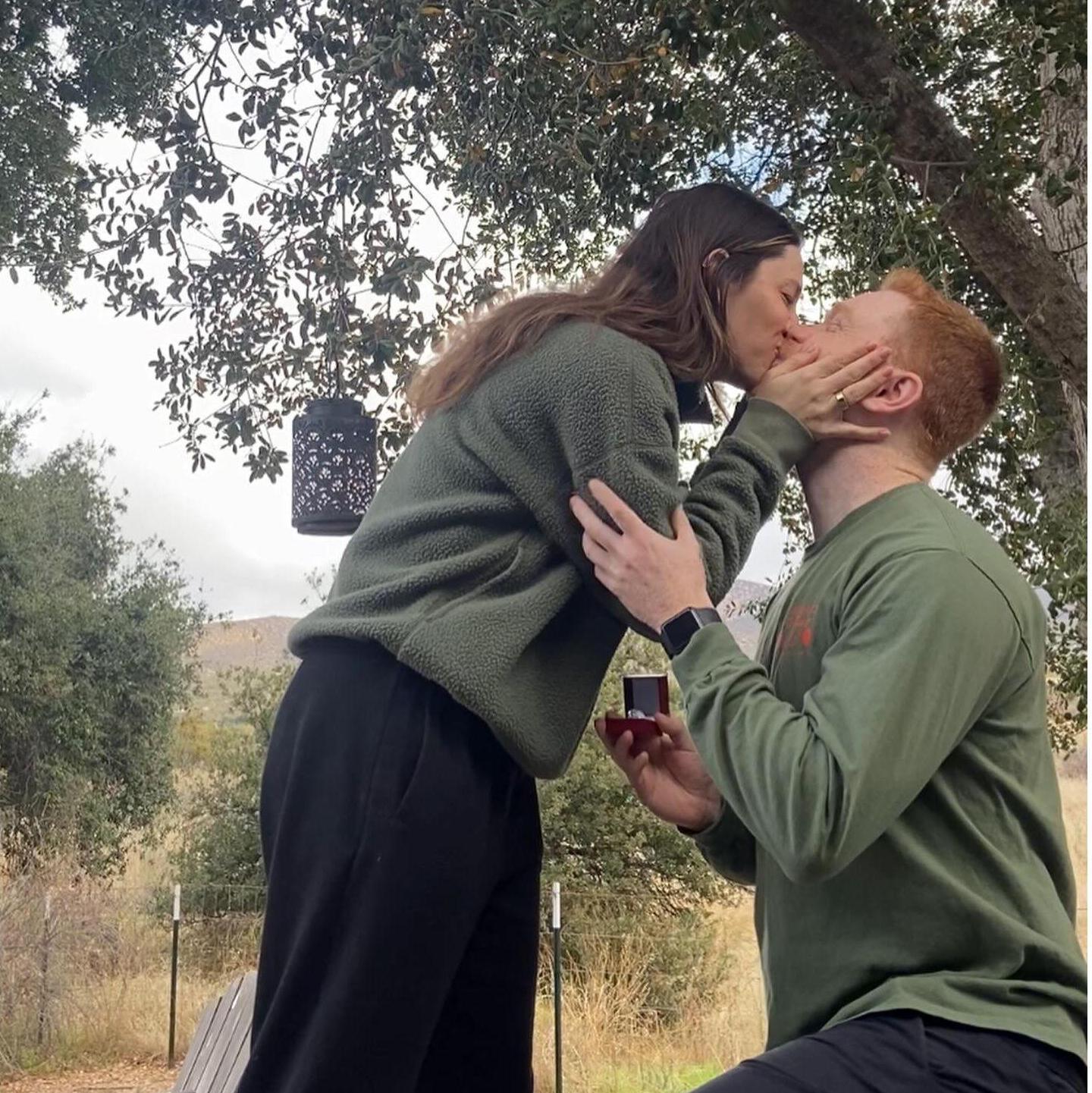 She said yes at a secluded cabin in the San Diego mountains where she had no chance to say no...