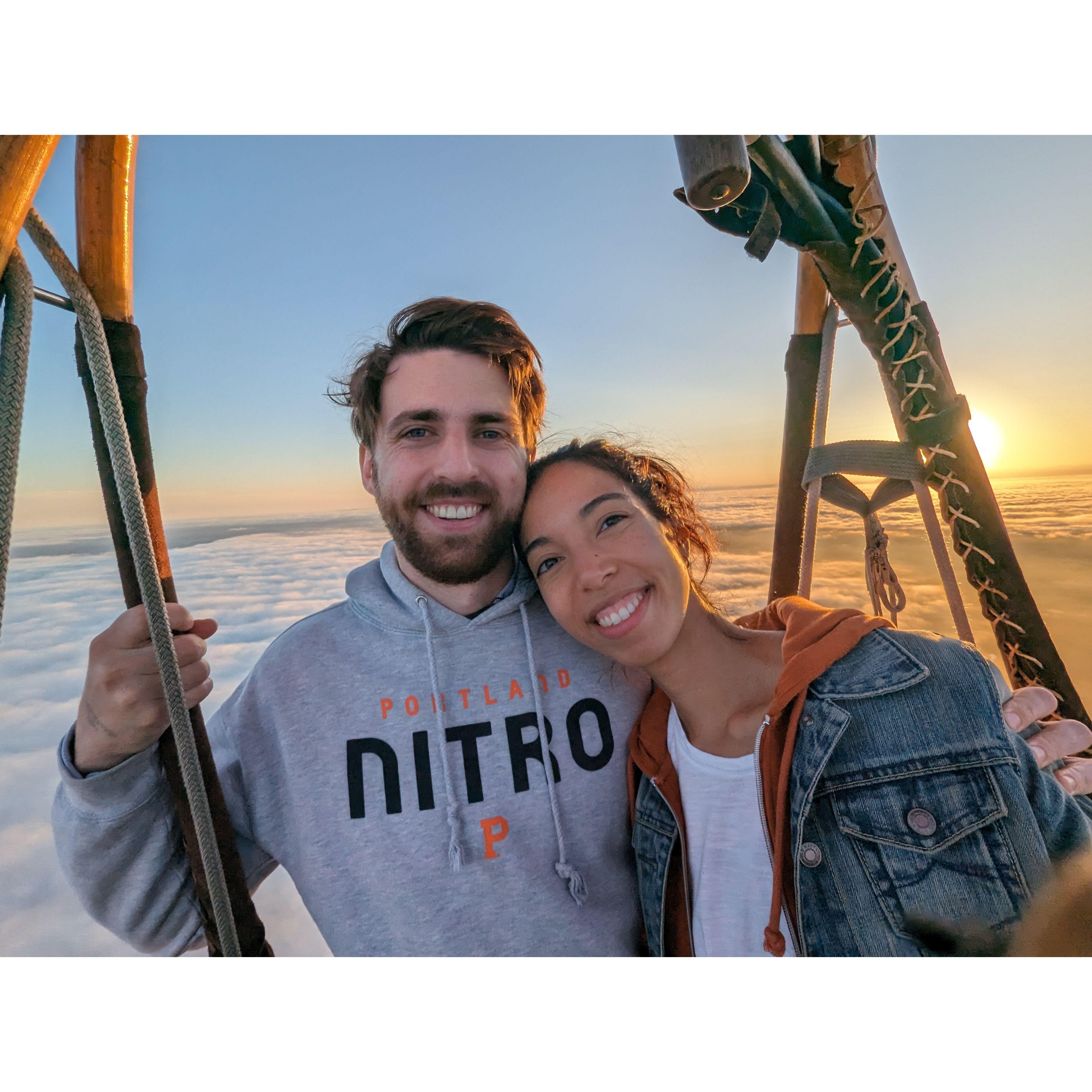 A memorable date with Portland Rose Balloons.