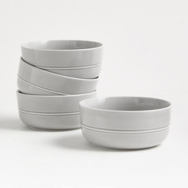 Hue Light Grey Bowls, Set of Four