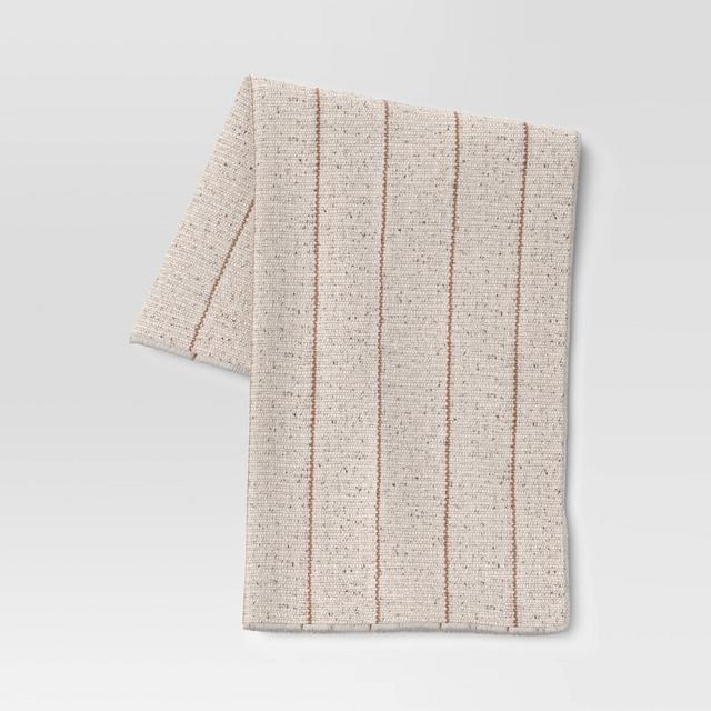 Marled Striped Woven Throw Blanket Neutral - Threshold™